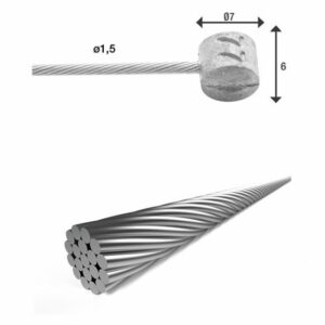 XLC Bremsinnenzug BR-X85 | 900 mm, Ø 1,5mm, Quernippel Ø7x6mm