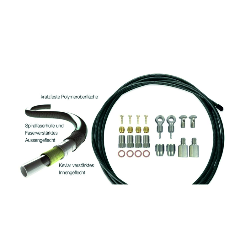 XLC Scheibenbremsleitung 2500mm Universalkit für1 Bremsenset