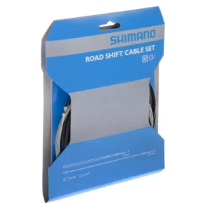 SHIMANO Y-60098501 Schaltzug-Set Road Stahl - 2x 2.100 mm, schwarz