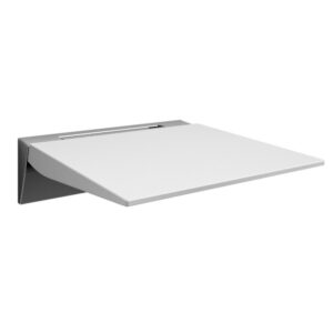CORAM ProMed 500 Duschklappsitz | 355x370mm Weiß/Chrom | TÜV-geprüft bis 160kg