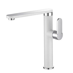 STONEART Waschtischarmatur Wasserhahn | Arild 951325 | Weiß 28cm matt